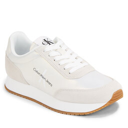 Calvin Klein Laisvalaikio batai Calvin Klein Runnr Sock Line Up YW0YW01238 Creamy White YBI