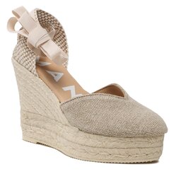 Manebi Espadrillas Manebi Heart-Shaped Wedge Espadrilles O 7.1 WH Natural