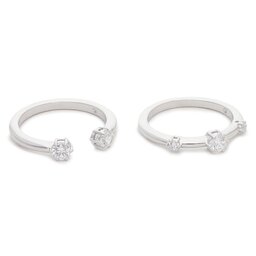 

Набір з 2 кілець Swarovski, Срібний