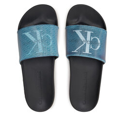 

Шльопанці Calvin Klein Jeans Slide Lenticular YM0YM00953 Black/Dusk Blue/Peacoat 0GW, Голубий