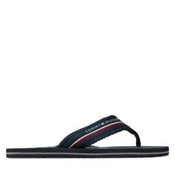 Tommy Hilfiger Šlepetės per pirštą Tommy Hilfiger Web Beach Sandal FM0FM05340 Tamsiai mėlyna