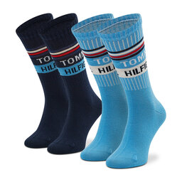 Tommy Hilfiger Σετ ψηλές κάλτσες παιδικές 2 τεμαχίων Tommy Hilfiger 701218367 Blue Combo 002