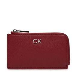 Calvin Klein Kredītkaršu turētājs Calvin Klein Ck Daily Zip Cardholder W/Chain K60K612281 Sarkans