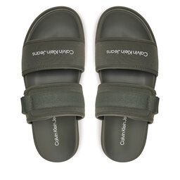

Шльопанці Calvin Klein Jeans Double Bar Sandal Wb In Br YM0YM00946 Dusty Olive/Classic Green 0II, Зелений