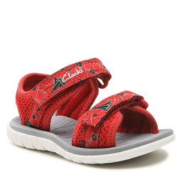 Clarks Sandales Clarks Surfing Tide T 261661677 Red Combi