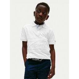 Tommy Hilfiger Tommy Hilfiger Pólóing Flag KB0KB09714 Fehér Regular Fit