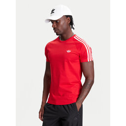 adidas adidas Camiseta adicolor Trefoil JX1545 Rojo Slim Fit