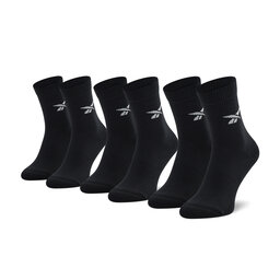 Reebok 3 pares de calcetines altos unisex Reebok Cl Fo Crew Sock 3P HF5484 Black/Black/Black