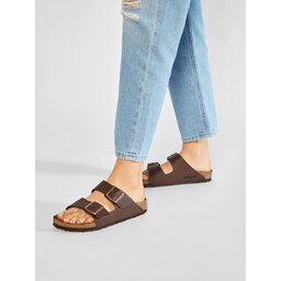 Birkenstock Pantoletten Birkenstock Arizona Birko-Flor 0051703 Braun