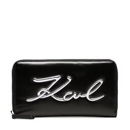 KARL LAGERFELD Голям дамски портфейл KARL LAGERFELD 230W3228 Black A999