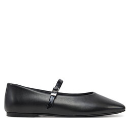 Calvin Klein Балеринки Calvin Klein Ballerina New Buckle - Lth HW0HW02483 Черен