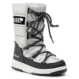Moon Boot Μπότες Χιονιού Moon Boot Jr G.Quilted Wp 34051400006 M Silver/Black