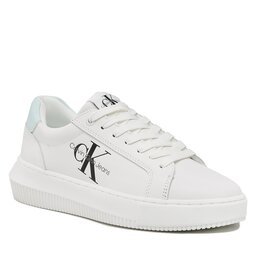 Calvin Klein Jeans Sneakers Calvin Klein Jeans Chunky Cupsole Laceup Mon Lth Wn YW0YW00823 White/Sprout Green 0LF