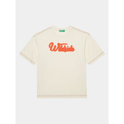 United Colors Of Benetton United Colors Of Benetton Póló 3GDXC10HG Ekru Oversize
