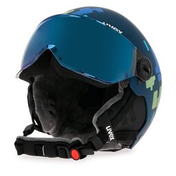 Uvex Slepošanas ķivere Uvex Rocket Jr visor 5662638005 Blue Puzzle Mat
