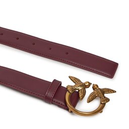 

Жіночий ремінь Pinko Love Berry H3 Belt Al 23-24 PLT01 100125 A0F1 Ribes Intenso/Antique Gold WW5Q, Бордовий