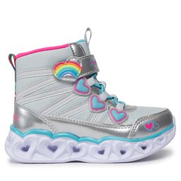 Skechers Μπότες Skechers Heart Lights Sweet Styling 302668L/SMLT Ασημί
