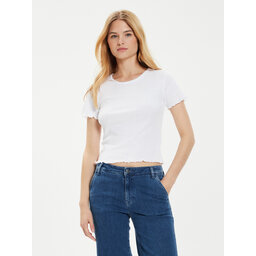 Brave Soul Brave Soul Camiseta LTS-568ADRI1 Blanco Straight Fit