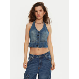 One Teaspoon One Teaspoon Marškinėliai 26601 Mėlyna Slim Fit