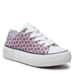 Tommy Hilfiger Scarpe da ginnastica Tommy Hilfiger Low Cut Lace-Up Sneaker T3A9-32289-0753 White/Bordeaux X665