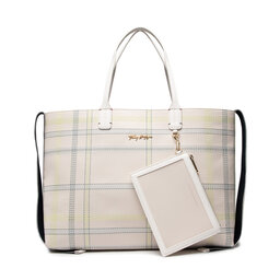 Tommy Hilfiger Geantă Tommy Hilfiger Iconic Tommy Tote Check AW0AW12311 AF4