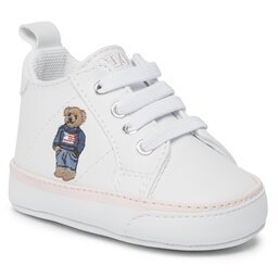 Polo Ralph Lauren Tenisice Polo Ralph Lauren RL100689 WHITE SMOOTH/LIGHT PINK W/ AMERICAN FLAG BEAR