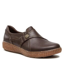 Clarks Halbschuhe Clarks Caroline Pearl 261694884 Dark Brwon Lea