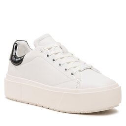 Calvin Klein Laisvalaikio batai Calvin Klein Squared Flatform Cupsole Lace Up HW0HW01775 White/Black 0K8