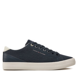 Tommy Hilfiger Tenisky Tommy Hilfiger Th Hi Vulc Low Summer Cvs FM0FM05056 Tmavomodrá