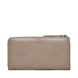 

Великий жіночий гаманець Tommy Hilfiger Th Refined Large Za Mono AW0AW15756 Smooth Taupe PKB, Сірий