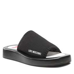 LOVE MOSCHINO Klapki LOVE MOSCHINO JA28243G0EIZM000 Nero/Nap.Bia