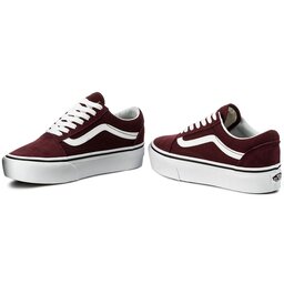 

Кросівки Vans Old Skool Platfor VN0A3B3U5U7 Port Royale/True White, Бордовий
