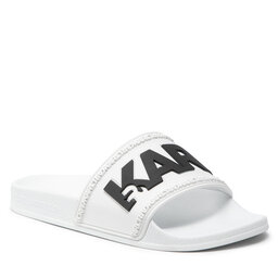 KARL LAGERFELD Șlapi KARL LAGERFELD KL80904 White Rubber
