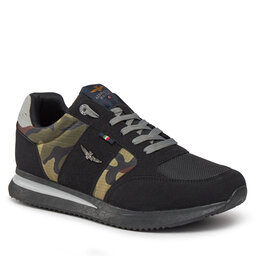 Aeronautica Militare Sneakersy Aeronautica Militare 232SC227CT3225 Black/Green Camouflage 94451
