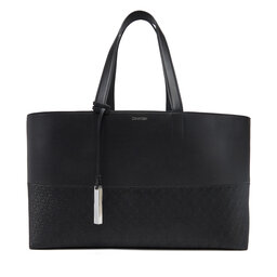 Calvin Klein Handtasche Calvin Klein Ck Mixmedia Shopper_Mono K60K613166 Schwarz