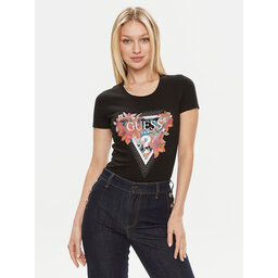 Guess Guess Camiseta Ss Cn Tropical Train W4GI62 J1314 Negro Slim Fit