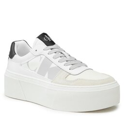 Calvin Klein Jeans Tenisice Calvin Klein Jeans Cupsole Flatform Mix Lth Wn YW0YW01227 White/Merlot