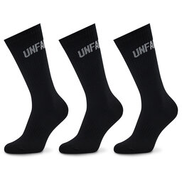 Unfair Athletics Set od 3 para unisex visokih čarapa Unfair Athletics Curved UNFR22-164 Black