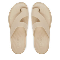 Crocs Zehentrenner Crocs Getaway Platform Toe Loop 210834 Beige
