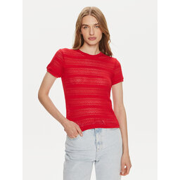 Pieces Pieces Majica Agda 17148867 Rdeča Loose Fit