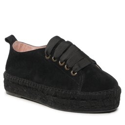 Manebi Espadrile Manebi Lace-Up Espadrilles R 2.2 E0 Black On Tone