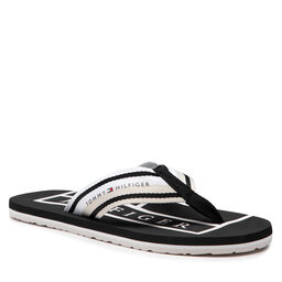 Tommy Hilfiger Infradito Tommy Hilfiger Strips Hilfiger Beach Sandal FM0FM04066 White YBR