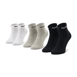 Reebok 3 pares de calcetines cortos unisex Reebok Act Core Ankle Sock 3P GH8168 Mgreyh/White/Black