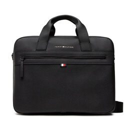 Tommy Hilfiger Torba na laptopa Tommy Hilfiger Essential Pu Computer Bag AM0AM09507 Czarny