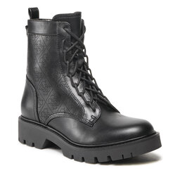 Guess Īsie zābaki Guess Raziela3 FL7RZ3 LEA10 BLACK