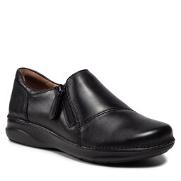 Clarks Κλειστά παπούτσια Clarks Appley Zip 261624064 Black Leather