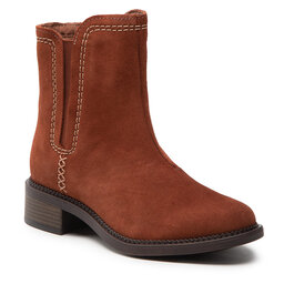 Clarks Členková obuv Clarks Maye Zip 261680484 Hnedá