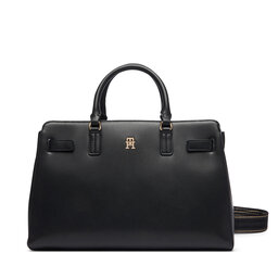 Tommy Hilfiger Handtasche Tommy Hilfiger Th Joy Satchel AW0AW19067 Schwarz