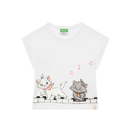 United Colors Of Benetton United Colors Of Benetton T-Shirt 3JERG10JC Weiß Regular Fit