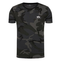Alpha Industries Alpha Industries T-Shirt Basic T Small Logo Camo 188505C Grau Regular Fit
